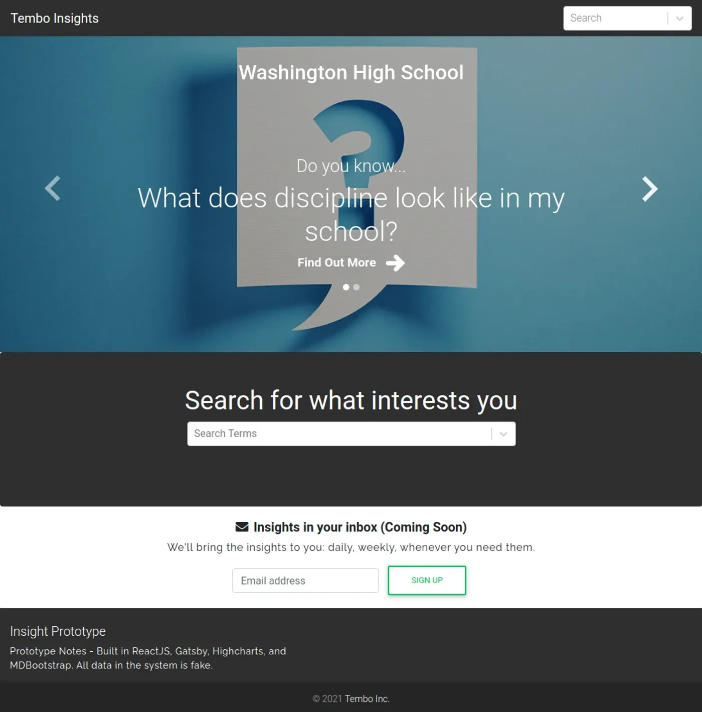 Insights chart view