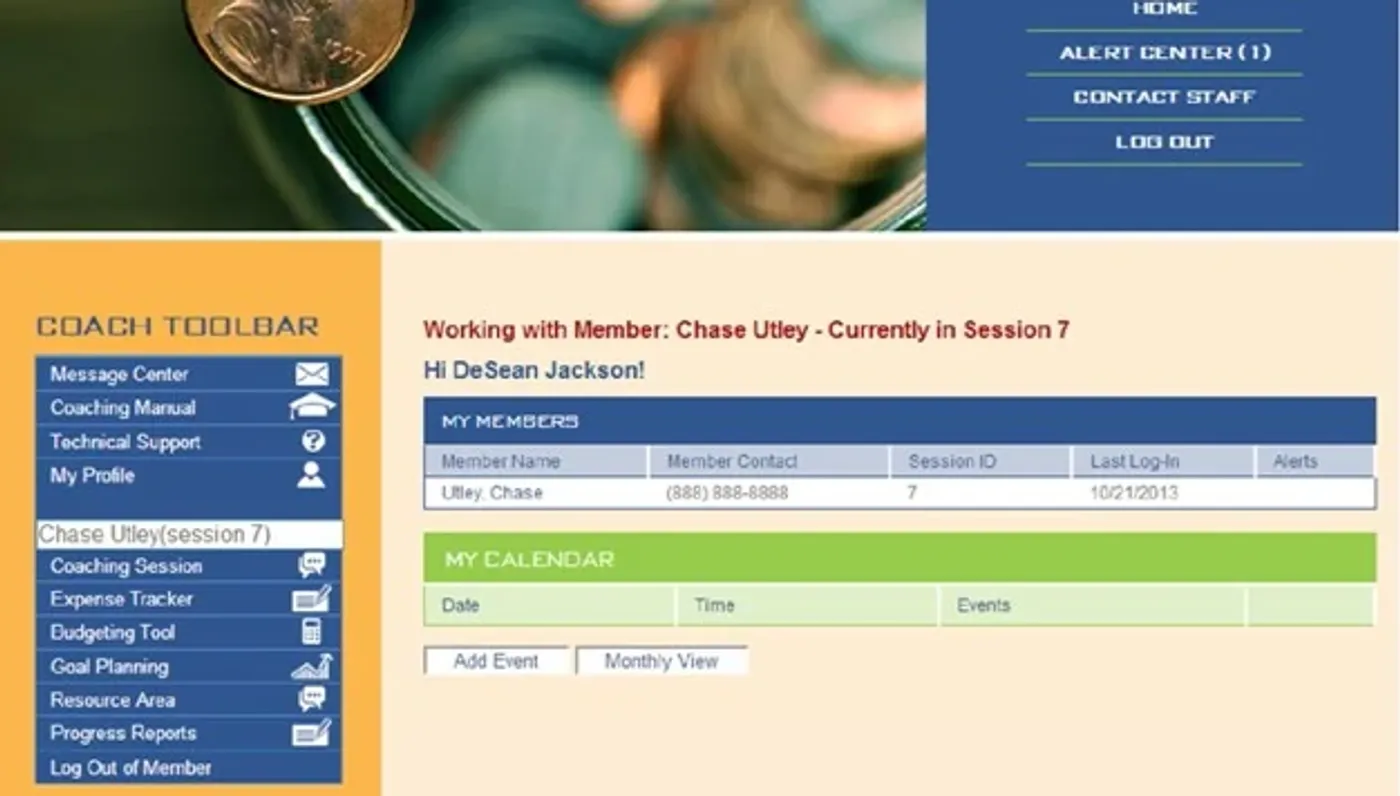 My Budget Coach dashboard